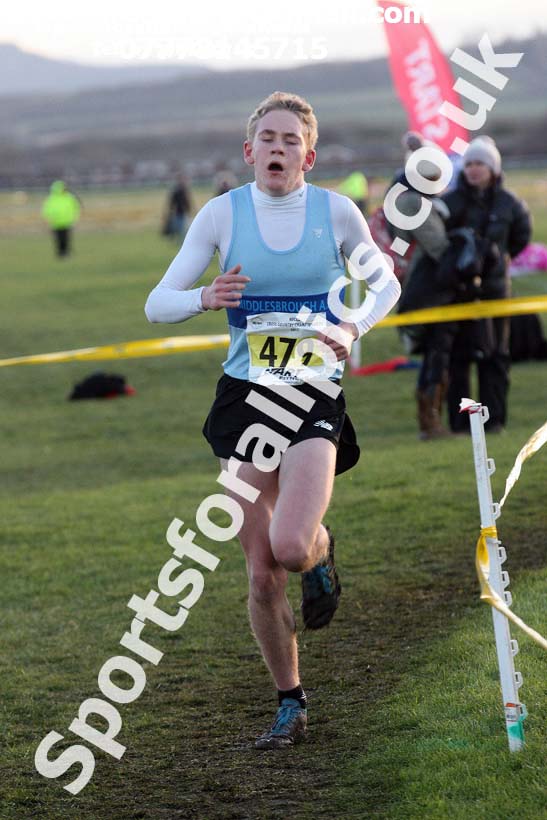 Mens under-17s North Eastern Cross Country, Redcar. Photo:  David T. Hewitson/Sports for All Pics